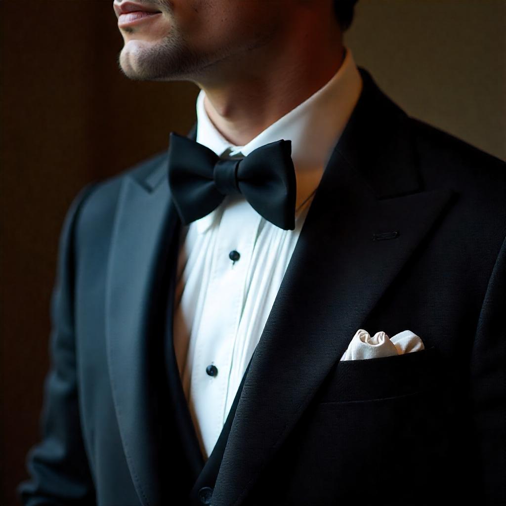 Black Label Silk Bow Tie